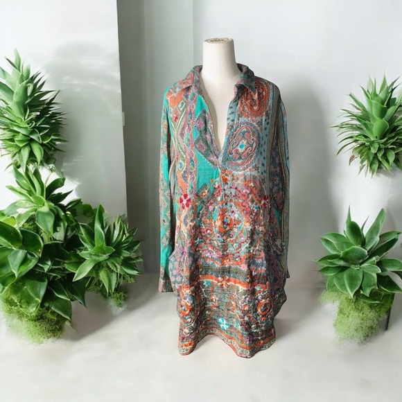 Anu embroidered Boho Sweater  100% Rayon - Picture 2 of 12